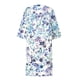 thumbnail image 4 of Puntoco Vestido De Manga Corta Con Cuello En V, Vestido Hasta La Rodilla Con Cuello En V Y Manga Corta Estampado Informal De Verano Para Mujer Blanco S, 4 of 5