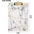 thumbnail image 3 of FMSHPON MarbleGold Line Clipboard Hardboard Wood Nursing Clip Board and Pull for Standard A4 Letter 13x9 inches, 3 of 8