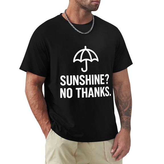 Keep Out Of Direct Sunlight Men's Graphic Short Sleeve Crewneck T-Shirt Black X-Large