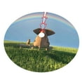 thumbnail image 3 of Kll 48" Christmas Tree Skirt Elephant Dog Sitting Under The Rainbow Xmas Tree Skirts Mat For New Year Xmas Holiday Party Indoor Outdoor Home Decoration, 3 of 9