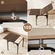 thumbnail image 3 of Mesa de Comedor Extensible Moderna de Madera con Estructura Metálica Ajustable Ahorra Espacio para 4 a 6 Personas 75-150cmX80cmX79cm, 3 of 8