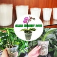 48 PCS Plant Nursery Pots,Transparent Plastic Gardening Pot,Soft Clear