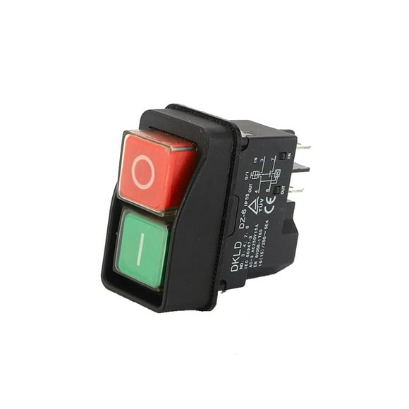 Eigraketly Botón pulsador KJD17, interruptor electromagnético resistente al agua, rendimiento estable, resistente, prolongado, Herramientas eléctricas DKLD/DZ-6 Cuatro Patas Eigraketly TO011170-01