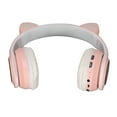 thumbnail image 2 of Cute Headset, Foldable Cat Ears Headphone Leather Earmuffs  For Student For Kids Pink, 2 of 8