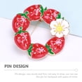 thumbnail image 4 of Miangastore Épingle à Revers Fraise Broche Robe Vêtements Fraise Bijoux pour Châle Foulard, 4 of 9