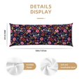 thumbnail image 3 of Easygdp Dancing Skeletons Floral Garden Long Body Pillowcase - Super Soft Microfiber Body Pillow Case - Envelope Closure, Cool, Anti-Fading- 20x54 in, 3 of 8