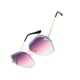 thumbnail image 1 of Jumpingount Gafas de sol con montura de diamantes de imitación de PC para mujer - Protección elegante adecuada para todas las formas de la cara Lentes Púrpura Blanco, 1 of 6