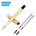 thumbnail image 3 of Bolígrafo de tinta negra Uxcell de 10 mm, bolígrafo de metal de negocios con punta de 0.5 mm y caja de regalo negra, profesional, dorado, 3 of 5