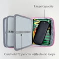 thumbnail image 6 of Wrapables Large Capacity 72 Slot Pencil Case for Colored Pencils, Stationery Pouch, Pink, 6 of 7