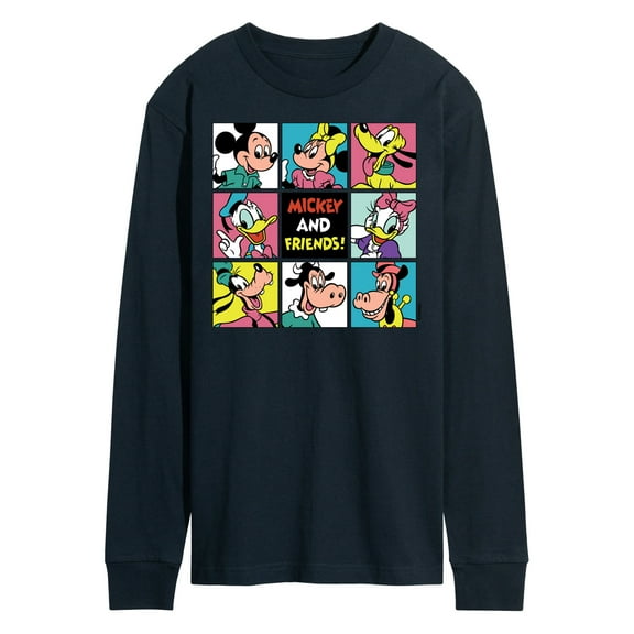 Mickey & Friends - Mickey and Friends Grid - Men's Long Sleeve T-Shirt