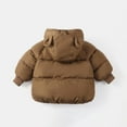 thumbnail image 4 of Ruyang Toddler Padded Puffer Jacket Baby Boys Girls Cute Bear Hooded Down Coat Winter Warm Puffy Zip Up Quilted Outwear, 4 of 4