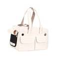 thumbnail image 2 of Portadores de perros Durable Cómodo Malla transpirable Bolsa de transporte de viaje para mascotas Bolso Blanco, 2 of 8
