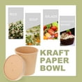 thumbnail image 7 of Niceauty Disposable Kraft Paper Bowl, Light Brown, Lidded, Good Sealing, Practical 20Pcs, 7 of 7