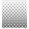 thumbnail image 3 of Ambesonne Geometric Shower Curtain, Square Pattern Art, 69"Wx84"L, Black White, 3 of 3