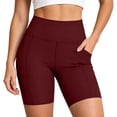 thumbnail image 2 of WAGUTH Summer Casual Workout Shorts with Pockets,Wine,XXL, 2 of 6