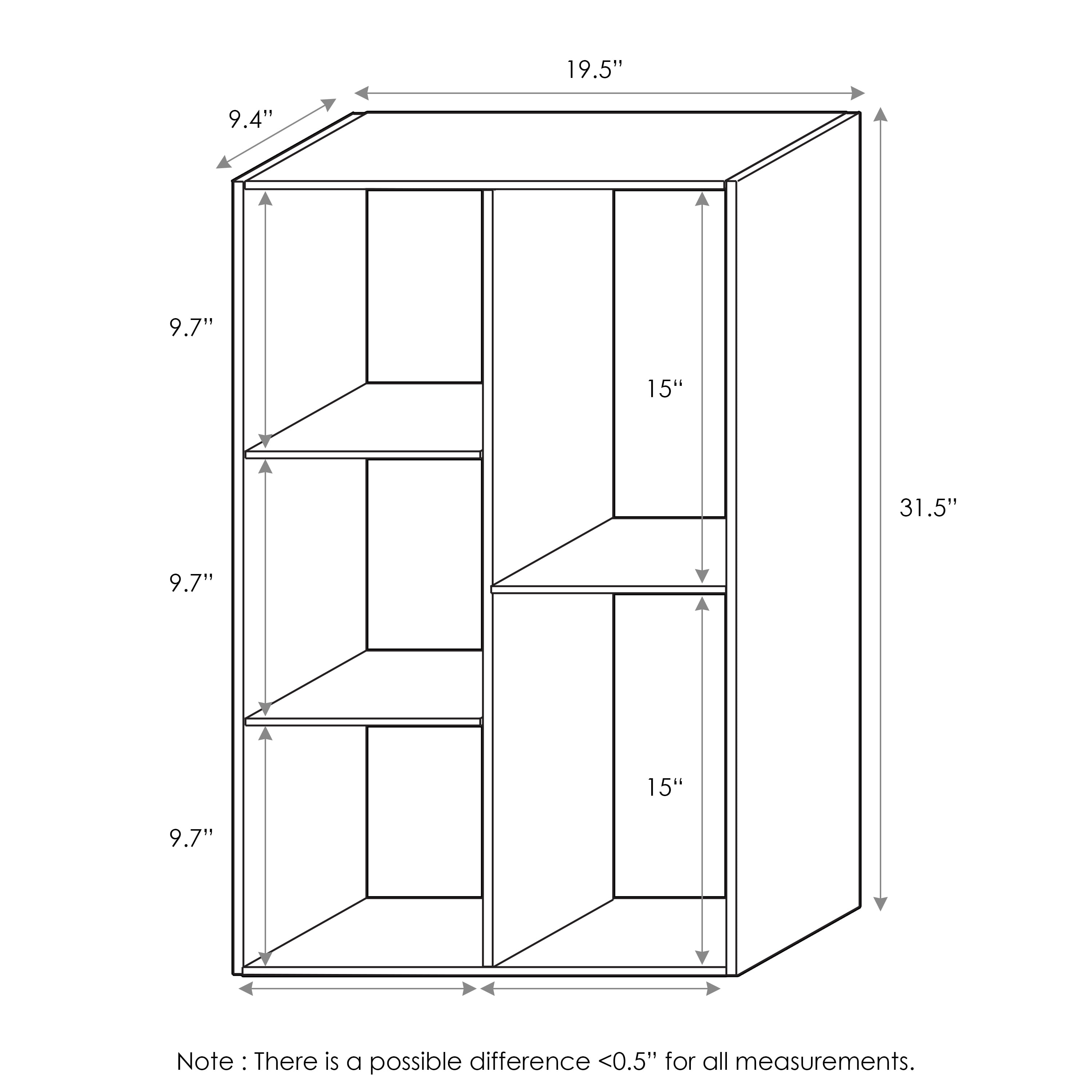 Furinno 5 Cube Reversible Open Shelf