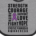 thumbnail image 4 of Inktastic Cystic Fibrosis Awareness Strength Courage Support Boys or Girls Baby Bib, 4 of 4