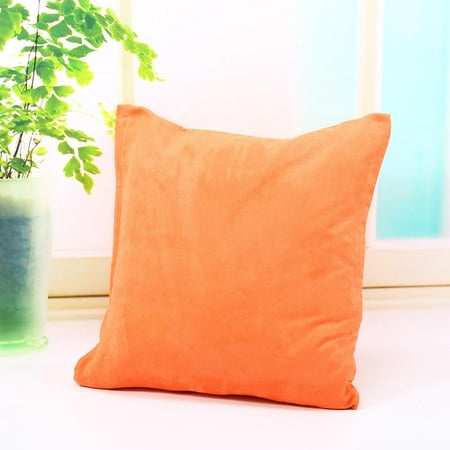 Bedroom Cushions Sale Knifun Solid Color Cotton Canvas Cushion Cover Home Decor Throw Pillow Case Lounge (Orange), Throw Pillow Cover, Cushion Cover,Perfect for home, bedroom, room, office, coffee shop, etc ()
