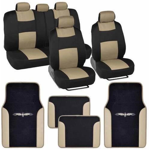 BDK Original Car Seat Covers and Floor Mats, Split Bench, Easy