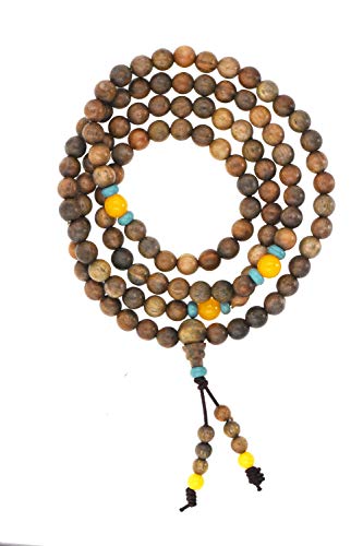 108 Prayer Beads Bracelet Wooden Sandalwood Beads Meditation Yoga Mala Buddhist Beads Relieve Anxiety Wooden Beads Necklace Green Beads Red Beads Necklace
