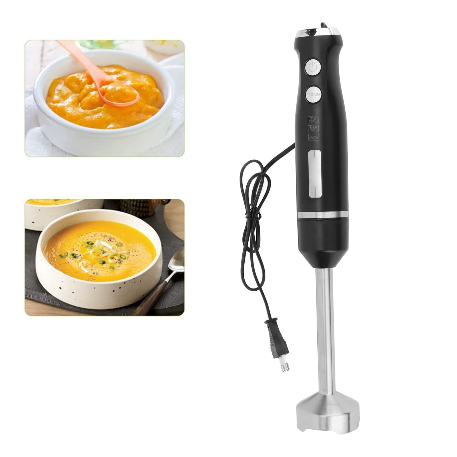 YAHHU Corded Hand Blender, 500W Powerful Variable Speed Handheld Electric Stick Mixer with Stainless Steel Blades for Smoothies, Baby Food, Soups and Sauces, 16.5 inches / 42 cm