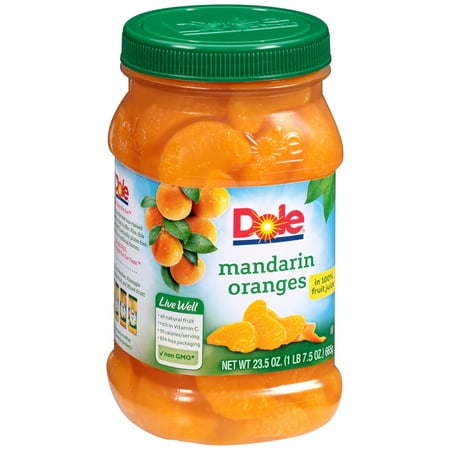 Dole Mandarin Oranges in 100% Fruit Juice, 23.5 oz Jar