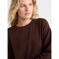 thumbnail image 7 of Joyspun Women's Fleece Long Sleeve Top and Straight Leg Pants Lounge Set, 2-Piece, Sizes XS-3X, 7 of 7