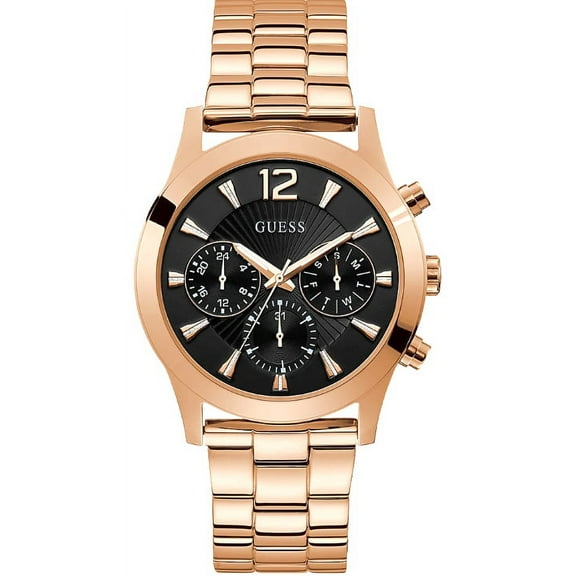 GUESS ROSE GOLD TONE CASE ROSE GOLD TONE STAINLESS STEEL WATCH U1295L4