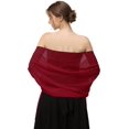 thumbnail image 4 of ORUYROP Châle Foulard Enveloppements Doux Chiffon Dentelle Pashmina pour Robes de Soirée pour occasions Formelles, 4 of 6