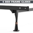 thumbnail image 2 of Kings Brand Furniture - Plastic Bed Frame Glide Legs - Bed Frame Leg Feet to Replacement Wheels - Set of 6, 2 of 8