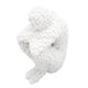thumbnail image 5 of Estatua del pensador para estanterías elegantes de dormitorio y oficina Sujetalibros escultural de mosaico de resina blanca Eco-Chic, 5 of 8
