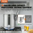 thumbnail image 2 of VEVOR Stainless Steel Kettle, 16 GALLON Brewing Pot, Tri Ply Bottom for Beer, Brew Kettle Pot, Home Brewing Supplies Includes Lid, Handle, Thermometer, Ball Valve Spigot, Filter, Filter Tray, 2 of 9