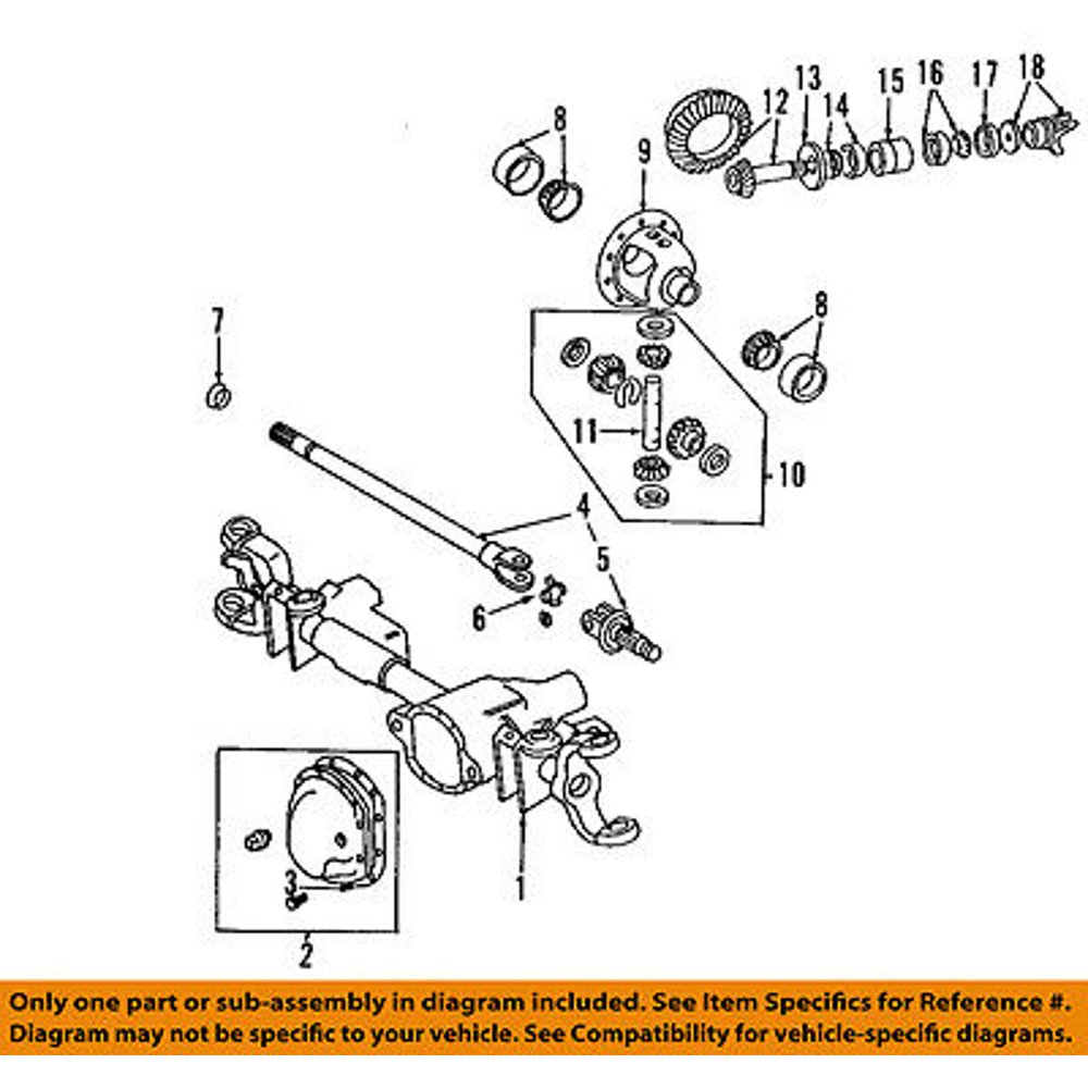 Dodge CHRYSLER OEM 0309 Ram 2500 Front AxleUniversal Joint UJoint