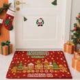 thumbnail image 5 of 3PCS Kitchen Mat set,Welcome Door Flannel Rug,Home Decor for Front Door,Kitchen, Bathroom,Christmas Trees Gingerbread Men Presents ,Gifts for family and friends., 5 of 9