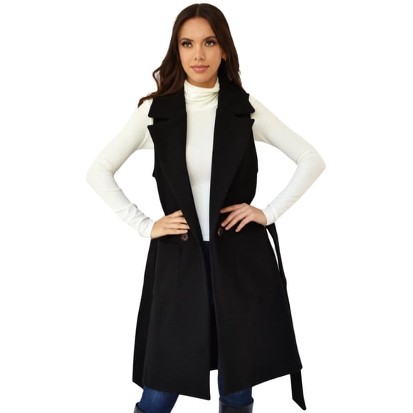 Abrigo diseño chaleco Roman Fashion 2140 Negro CH