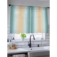 thumbnail image 5 of Sheer Curtains 54 Inch Length, Teal Ombre Semi Sheer Curtains Light Filtering Window Treatment, Modern Yellow Gradient Farmhouse Art Privacy Voile Drapes for Living Room Bedroom 52x54 Inch, 5 of 7