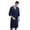 Navy, variant on Mens Kimono Robe Lightweight Soft Bathrobe Sleepwear Loungewear with Pockets Black XXXL