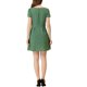 thumbnail image 3 of Vestido de Promoción A-Line de Manga Corta con Cuello Cuadrado Impreso para Mujeres INSPIRE CHIC M Verde-Corazón, 3 of 7