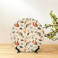 thumbnail image 6 of Wukai Autumn Forest Animals Print Decorative Plate for Display,Bone China Decorative Plate, Ceramic Dinner Plate with Stand, Vertical Ceramic Plate-7in, 6 of 6