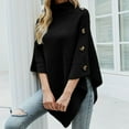 thumbnail image 2 of Vedolay Fall Sweaters Womens 2023 Oversized Sweater Long Sleeve Neck Loose Ribbed Tops,Black One Size, 2 of 3