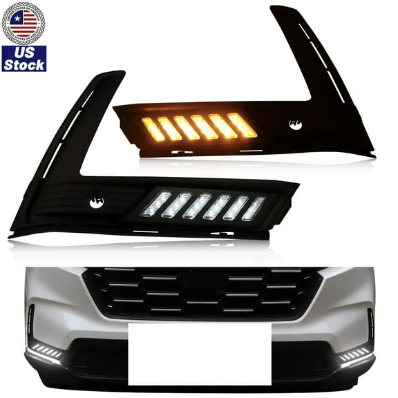 For Honda CR-V CRV 2023 2024 LED DRL Daytime Running Light Fog Lamp Turn Signal