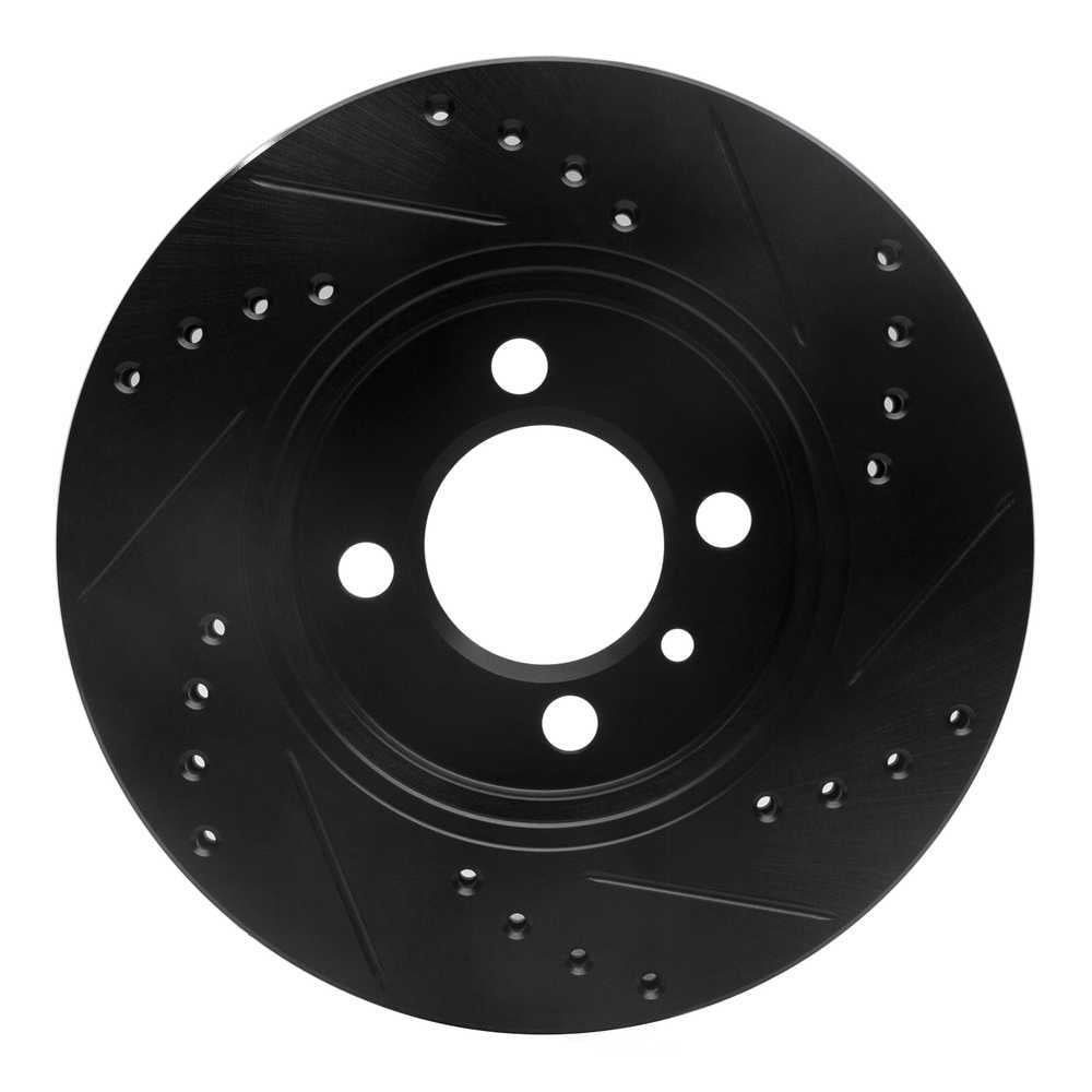 Dynamic Friction Company 633-31017L DFC Brake Rotor - Drilled And Slotted - Black