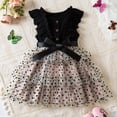 thumbnail image 4 of XXWXYD Little Girls Sparkle Tulle Part𝗒 Dress Ruffled Sleeve Formal Tutu Outfit Glitter Birthday Photo Shoot Dress for Special Occasions, 4 of 8