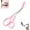 Pink, variant on Autpvcol Pink Eyebrow Trimmer Scissor, Eyebrow Scissors with Comb, Makeup Tool, Non-Slip Eyebrow Cutter, Eye Brow Razors, Eye Brow Shaper Trimming
