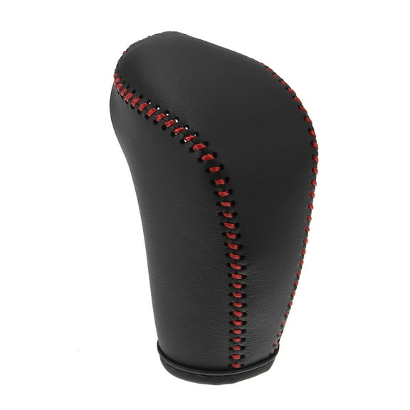 Car Faux Leather Black Gear Shift Knob Cover for Subaru Forester 2014 2014 2016 2017 Impreza XV Crosstrek Red Line