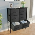 thumbnail image 4 of YITAHOME 6-Drawer Fabric Storage Dresser Fabric Bins Organizer Unit, Black Gray, 4 of 9