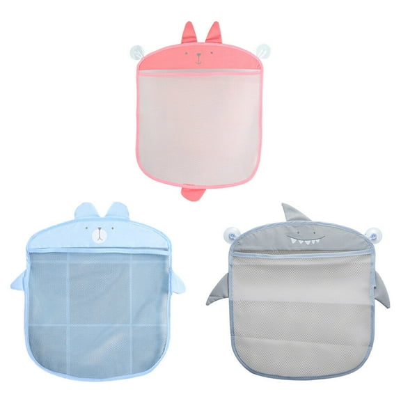 ULTNICE 3Pack Storage Holder Bathtub Toy Holder Assorted Color Polyester Space-saving for Parents with Babies