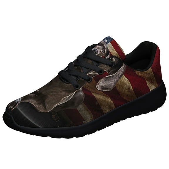Great Dane American flag Shoes Sneakers Black Size 3.5