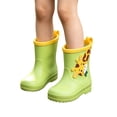 thumbnail image 2 of Hrsba Kids Unisex Rain Boots,On Solid Color Waterproof Short Rubber Boots for 2-11Y, 2 of 8