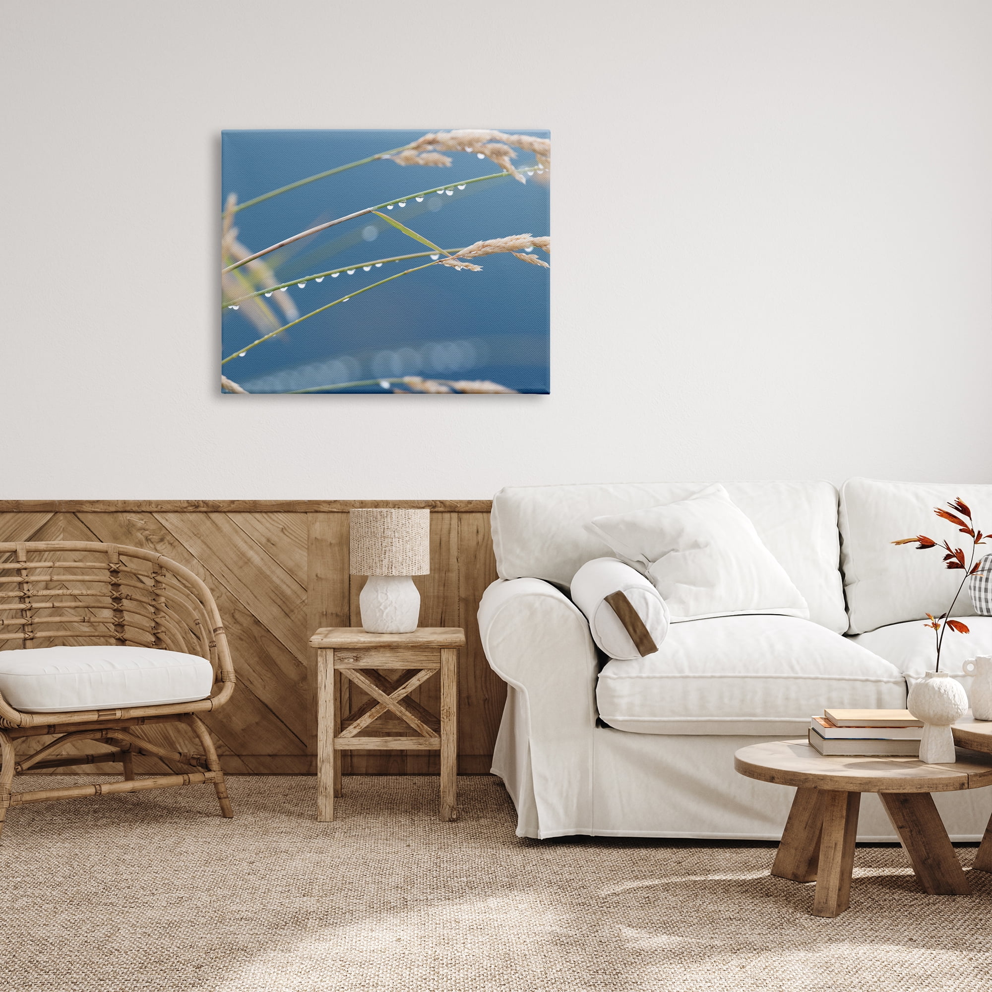 Stupell Indtries Rain Drops Off Tall Grass Nature Photography,40 x 30,Design by Nancy Crowell